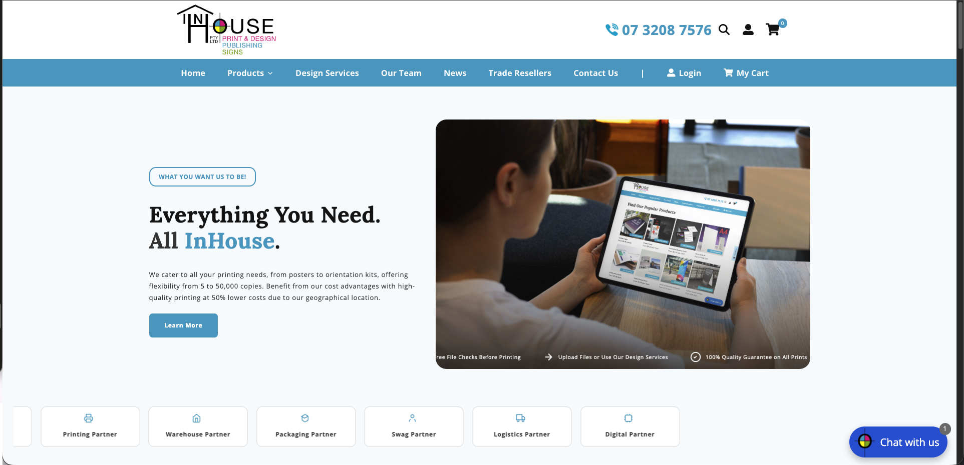 InHouse Print and Design Shopify store