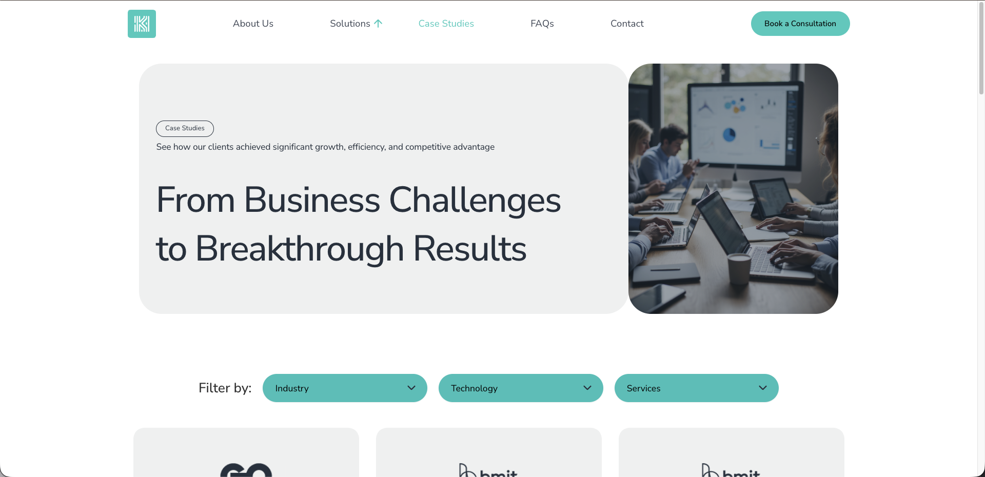 Kaapisoft WordPress Case Study Pages