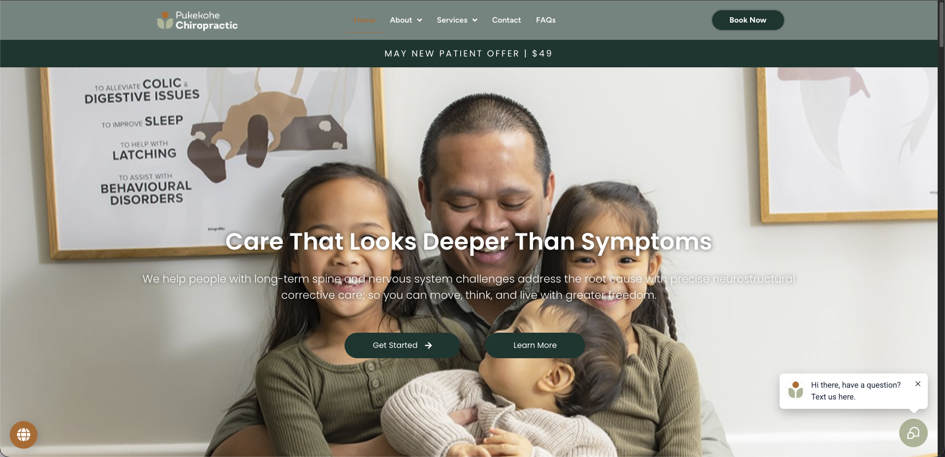 Pukekohe Chiropractor website