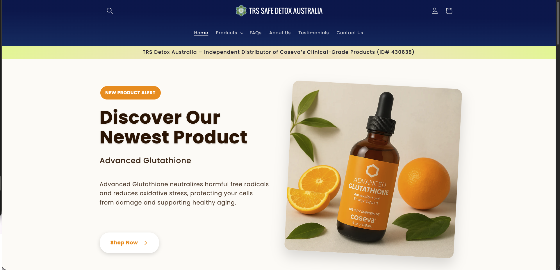 TRS Detox Australia Shopify store